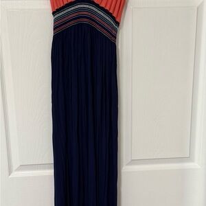 Le Lis Blue and Orange Strapless Gown for Weddings